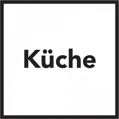Produktbild von Dreifke® Aufkleber I Türschild Küche, Folie, selbstklebend, 150x150mm