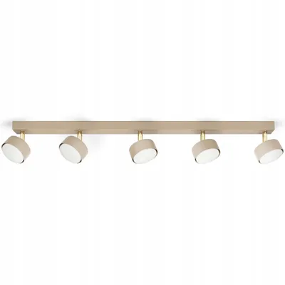 Produktbild von LUXOLAR Deckenleuchte 80 cm 5-flammig schwenkbar GX53 LED Beige Gold