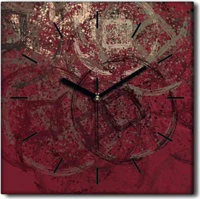 Produktbild von Coloray Uhr auf Leinwand 30x30 cm Wand Uhr Dekoration Wohnzimmer Segeltuch schwarze Hände -Kunst Abstraktion Münzen