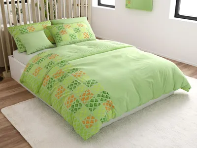 Zdjęcie produktu dla Pościel Microsatin VELLARI, zielona 70x90 + 140x200