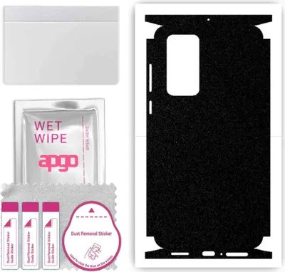 Produktbild von apgo Rückseite + Seiten Schutzfolie, Skin, kompatibel mit Huawei P40, Hinten Displayschutzfolie aus Vinylfolie, kratzfest, einfache Montage - Mattschwarz