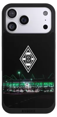 Produktbild von NIVOCASE Handyhülle für Apple iPhone 17 Pro Max  Hülle NIVOpure Case Schwarz Borussia Mönchengladbach Offizielles Lizenzprodukt Stadion