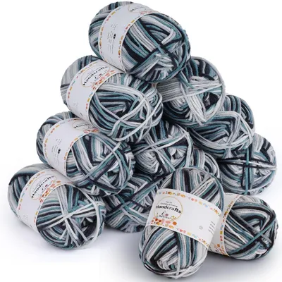 Produktbild von Farbverlaufswolle zum Stricken & Häkeln, 600g, 5-fädig, Baumwolle-Acryl, Multicolor