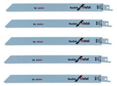 Image de Lot de 5 lames de scie sabre S 1122 BF BOSCH 2608656019 pour métal