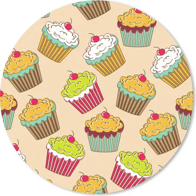Produktbild von MuchoWow® Mauspad Mousepad Muster - Lebensmittel - Cupcake 20x20 cm - Mousepads - Maus Mat - Pad - Mausunterlage - Schreibtischmatte