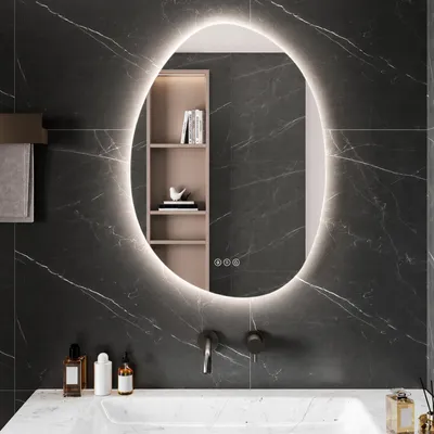 Produktbild von DeerValley Badezimmer Wandspiegel (50 x 70cm),LED-Beleuchtung mit Memory-Funktion, Antibeschlagfunktion, Bluetooth-Lautsprecher, 3 Lichtfarben