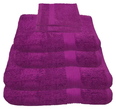Immagine prodotto di Set di asciugamani Julie Julsen, colore lilla, composto da: 6 pezzi (2 asciugamani da bagno, 2 asciugamani viso + 2 asciugamani per le mani in omaggio).
