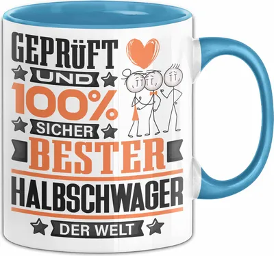 Produktbild von Halbschwager Geschenk Lustiger Spruch für Halbschwager Geschenkidee Bester Halbschwager Der Welt (Blau)