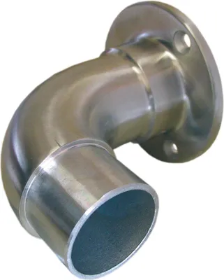Produktbild von CROSO Flanschrundbogen 90 Grad für Rohr Ø 42,4 x 2, Edelstahl V4A