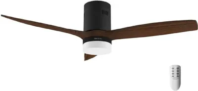 Productafbeelding van Cecotec Energysilence Aero 5600: klassieke zwarte plafondventilator. 40 W, gelijkstroommotor, diameter 132 cm, 3 bladen, 18 W LED-lamp