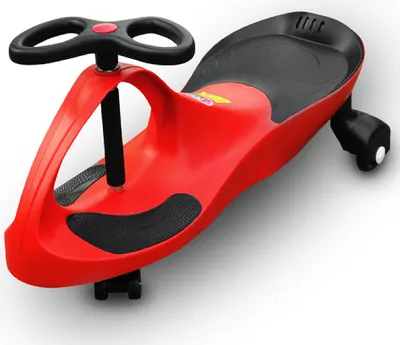 Image de RIRICAR Rouge - Voiture à bascule pour enfants avec roues silencieuses en PU