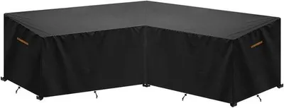 Produktbild von Famanu Abdeckhaube für Gartenmöbel, L-Form, wasserdicht, mit Belüftungsöffnungen, 216 x 216 x 85/80 cm