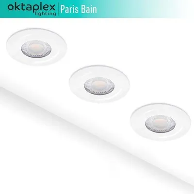 Productafbeelding van Inbouwspots LED 6 x 5W Warm Wit 2700K IP44 voor Badkamer