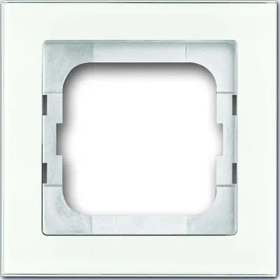 Imagen del producto de Marco BJ Axcent, modelo 1721-280, de un solo módulo, color blanco