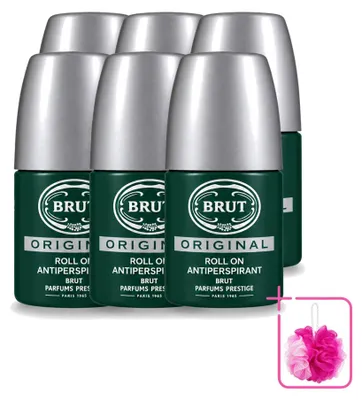 Imagen del producto de 6 unidades de desodorante roll-on Brut Original, 50 ml cada uno, pack ahorro