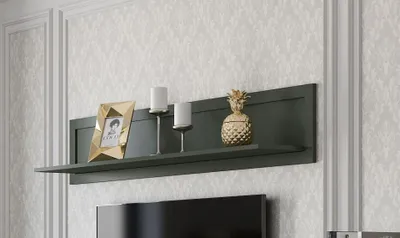 Produktbild von Wandregal Elda Wandboard 177x25x32cm grün Landhaus-Stil