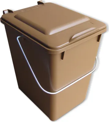 Produktbild von SULO Abfallsammler 10l Kunststoff braun mit Klappdeckel für Bioabfall - 1086533