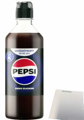 Produktbild von SodaStream Pepsi Zero Zucker drink mix (440ml Flasche) + usy Block