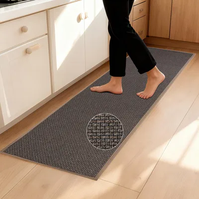 Keukenmat antislip wasbaar 43x180 cm grau