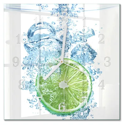 Produktbild von Tulup Glasuhr Wanduhr Küchenuhr Echt-Glas 30x30 cm Modern Dekorativ Geräuschlos Weiße Zeiger - Kalziumkarbonat