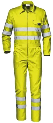 Image de Combinaison de sécurité Sir Safety Mistral, réfléchissante et respirante, en coton-polyester, taille M, jaune haute visibilité