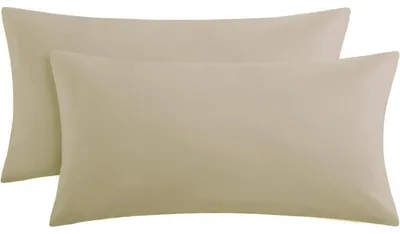 Produktbild von Kissenbezug 40x80 cm Khaki 2er Set Mikrofaser mit Reißverschluss