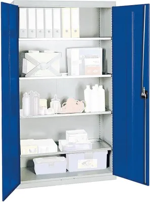 Produktbild von Stumpf Werkzeugschrank B1000xT500xH1800 mm RAL 7035/5010 4 Wannenböden