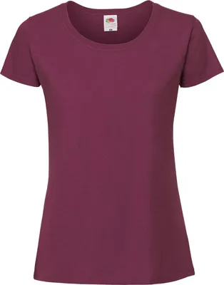 Produktbild von Fruit of the Loom - "Iconic 190" T-Shirt für Damen LT6250 (S) (Burgunderrot)