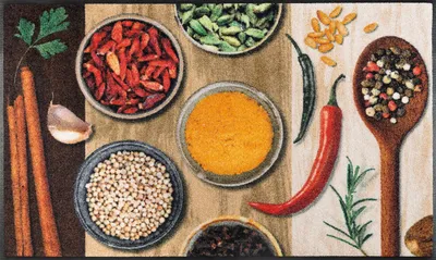 Fußmatte Hot Spices, Acryl, mehrfarbig, 75x120 cm