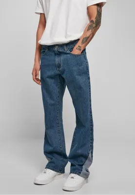 Produktbild von Urban Classics - Herren Organic Triangle Jeans MID INDIGO WASHED W31