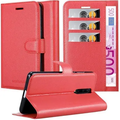 Obrázek produktu pro Cadorabo Case for OnePlus 7 PRO Protective Case in Red Pouzdro na mobilní telefon s magnetickým zavíráním