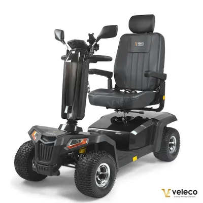 Obrázok produktu pre Veleco Sharpy PRO - Viac výkonu, pohodlia a slobody - 1400 W elektromobil - Veľké kolesá - Otočné kapitánske sedadlo - LED osvetlenie - Čierna farba.