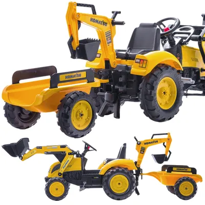 Obrázek produktu pro FALK Šlapací traktor Komatsu Bagr-nakladač s přívěsem 3-7 let