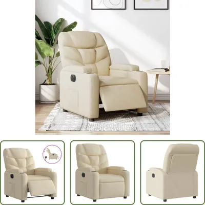 Produktbild von The Living Store Relaxsessel Elektrisch Creme Stoff