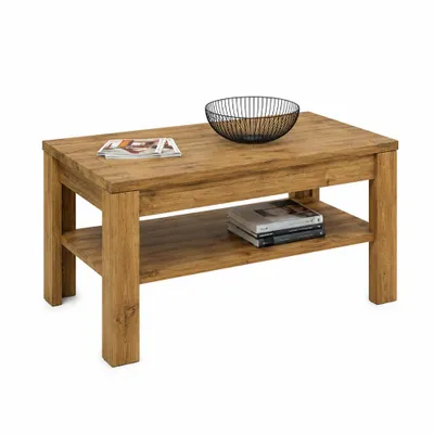 Produktbild von Couchtisch B 115 x H 65 x T 46 cm TABER – Wildeiche teilmassiv geölt