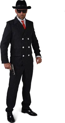 Produktbild von Gangster schwarz Herrenkostüm L
