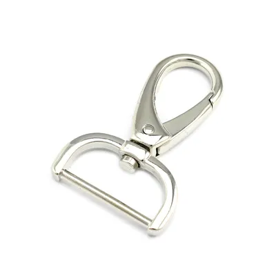 Produktbild von 10 Schnapphaken mit Wirbel 51 x 33mm Gurtbreite 25mm Karabiner