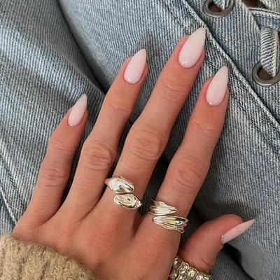 Produktbild von Press On Nails Kurz Mandel Weiß 30 Stück Gel Acryl zum Aufkleben