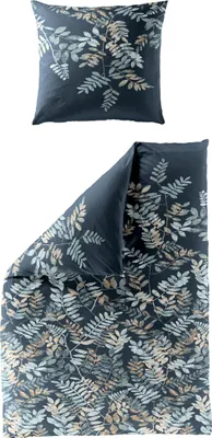 Produktbild von BIERBAUM Bettwäsche Mako-Satin blau 135x200cm, mit 1 Kissen