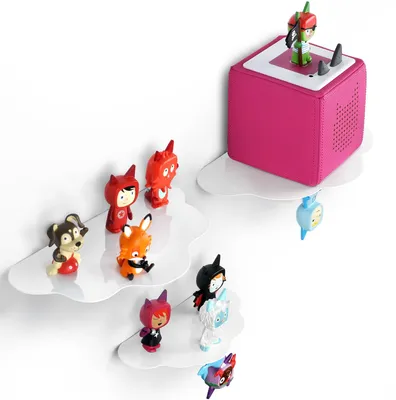 Immagine prodotto di Omgoods - Portaoggetti a forma di nuvola per Toniebox, con ripiani magnetici, ideale per bambini