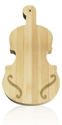 Imagen del producto de Omgoods - Tabla de cortar de madera con forma de violín, 34 x 17 x 1,5 cm