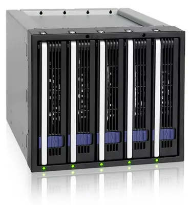 Produktbild von Icy Dock MB155SP-B, Schwarz, 1 Lüfter, 6 Gbit/s, 146,4 mm, 200,4 mm, 125 mm