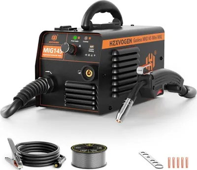 Produktbild von MIG-Schweißer, 145A gasloser Betrieb, Dual-Voltage-Fähigkeit, leicht und tragbar, MIG145