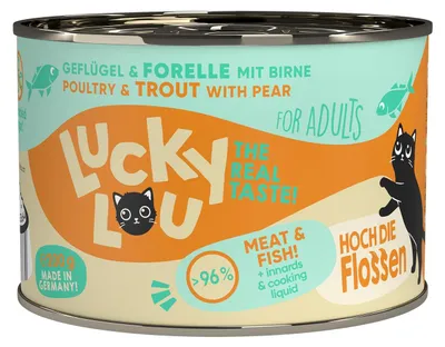 Produktbild von Lucky Lou Lifestage Adult Geflügel & Forelle 6x 200 g