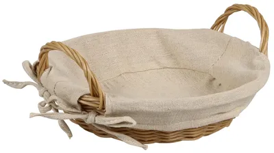 Produktbild von Kesper | Brotkorb - Brotbox - Brotkörbchen mit Stoffeinlage - 23 x 6 cm - beige - braun - aus Kunststoff - Brotkasten - Praktisch