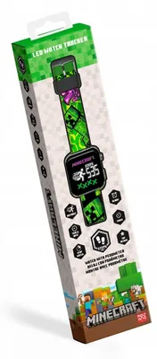 Produktbild von Minecraft Digitale Kinderuhr mit LED-Tracker, Schrittzähler und Alarm