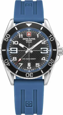 Produktbild von Swiss Alpine Military Herren Uhr Analog Quarz 7029.1835SAM Silikon