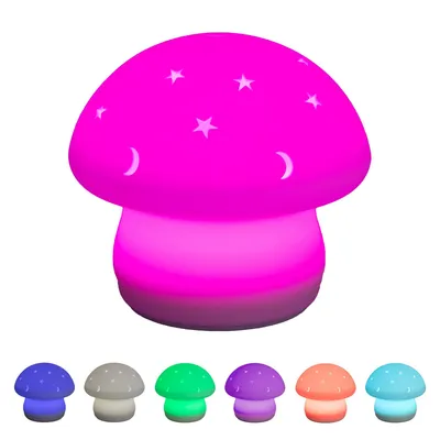 Produktbild von Nachtlicht LED Pilz Lampe RGB Silikon Schlaflicht Kinder Leuchte USB Anschluss