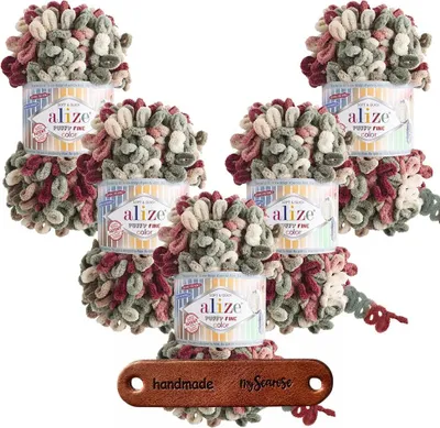 Produktbild von 5 x ALIZE Puffy Fine Color 6039 mit Label