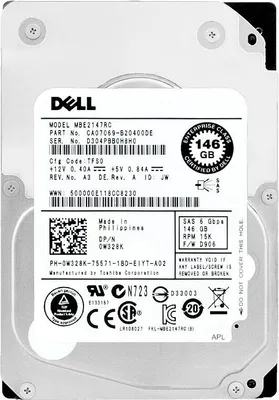 Immagine prodotto di Disco rigido Dell 0W328K 146GB 15 000Rpm Sas II 16Mb Cache MBE2147RC 2,5'' pollici